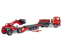 MAN TGA dieplader met Manitou MLT633 MAN TGA dieplader met Manitou MLT633