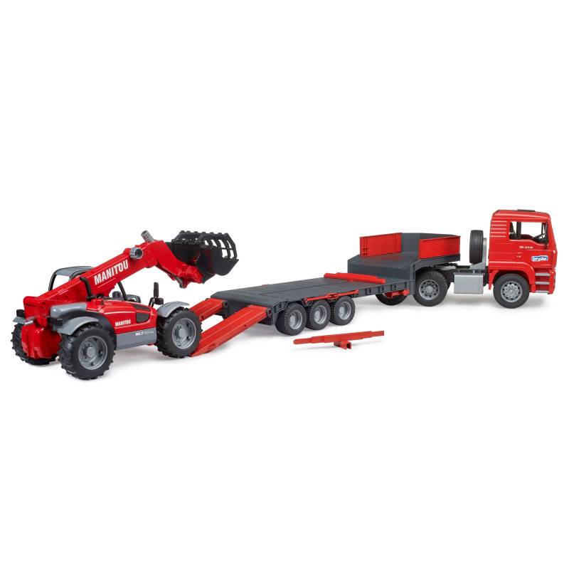 MAN TGA dieplader met Manitou MLT633 MAN TGA dieplader met Manitou MLT633