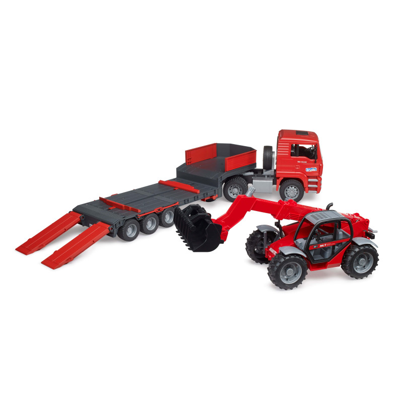 MAN TGA dieplader met Manitou MLT633 MAN TGA dieplader met Manitou MLT633