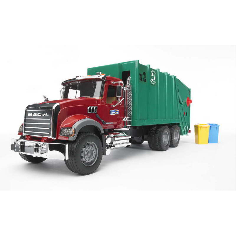 Mack-Granite vuilnisauto rood/groen Mack-Granite vuilnisauto rood/groen