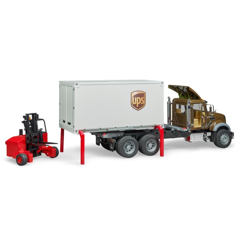 Mack Granite UPS logistiektruck + vork. Mack Granite UPS logistiektruck + vork.