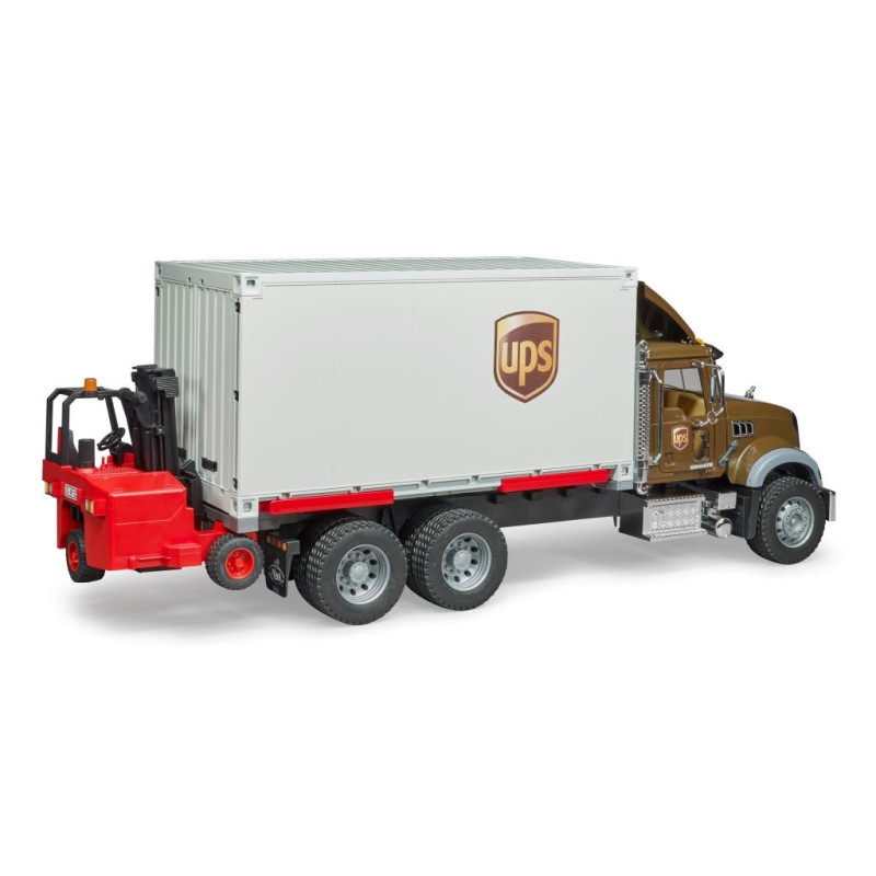 Mack Granite UPS logistiektruck + vork. Mack Granite UPS logistiektruck + vork.