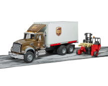 Mack Granite UPS logistiektruck + vork. Mack Granite UPS logistiektruck + vork.