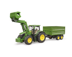 John Deere 7R 350 met voorlader + kipwagen John Deere 7R 350 met voorlader + kipwagen