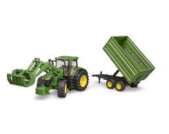 John Deere 7R 350 met voorlader + kipwagen John Deere 7R 350 met voorlader + kipwagen