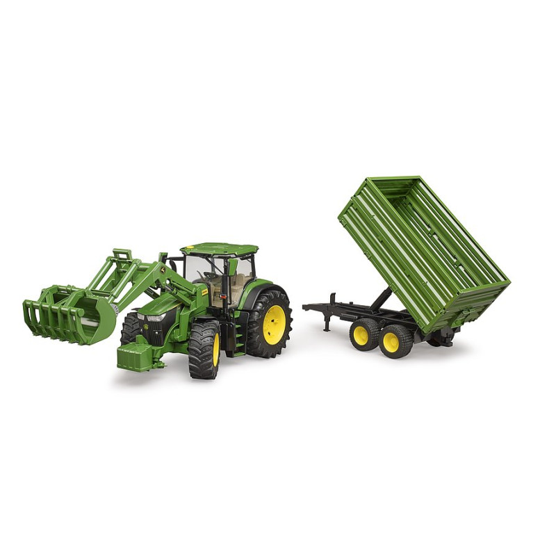 John Deere 7R 350 met voorlader + kipwagen John Deere 7R 350 met voorlader + kipwagen