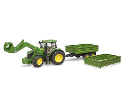 John Deere 7R 350 met voorlader + kipwagen John Deere 7R 350 met voorlader + kipwagen