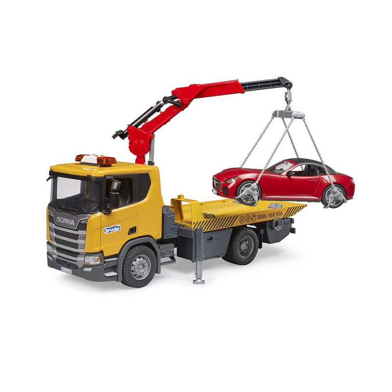 Scania Super 560R sleepwagen met roadster en licht en geluid Scania Super 560R sleepwagen met roadster en licht en geluid