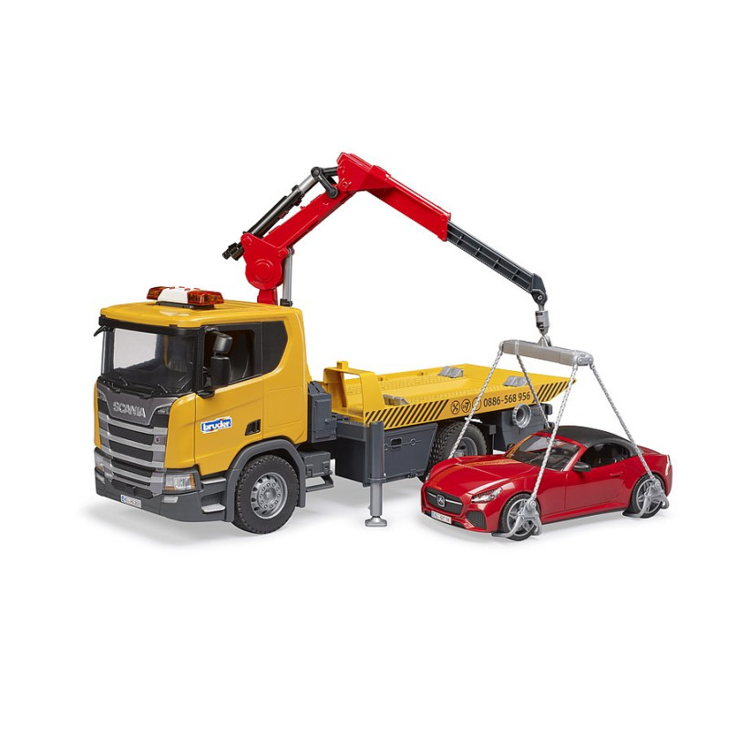 Scania Super 560R sleepwagen met roadster en licht en geluid Scania Super 560R sleepwagen met roadster en licht en geluid