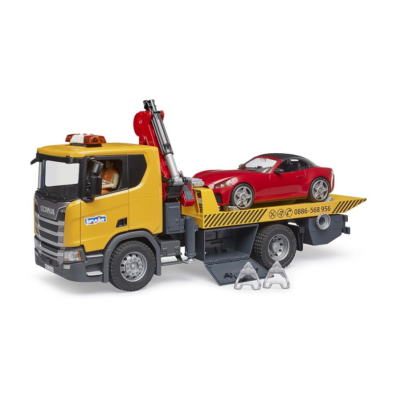 Scania Super 560R sleepwagen met roadster en licht en geluid Scania Super 560R sleepwagen met roadster en licht en geluid
