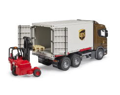 Scania Super 560R UPS vrachtwagen met stapelaar Scania Super 560R UPS vrachtwagen met stapelaar
