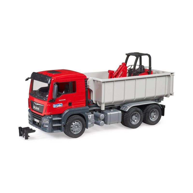 MAN TGS met rolcontainer en Schaffer compacte lader 2630 MAN TGS met rolcontainer en Schaffer compacte lader 2630