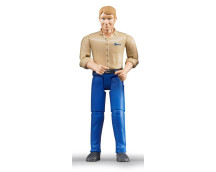 Bworld man: blank, blond, blauwe jeans