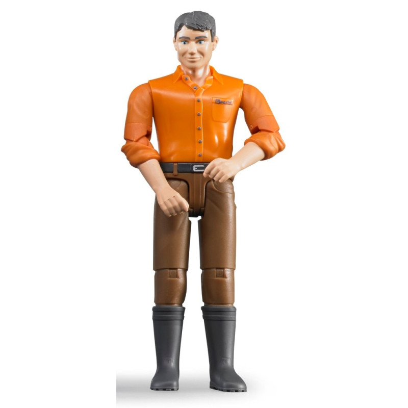 Bworld man: blank, grijs, bruine jeans Bworld man: blank, grijs, bruine jeans