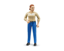 Speelfiguur vrouw (blank, rood haar)