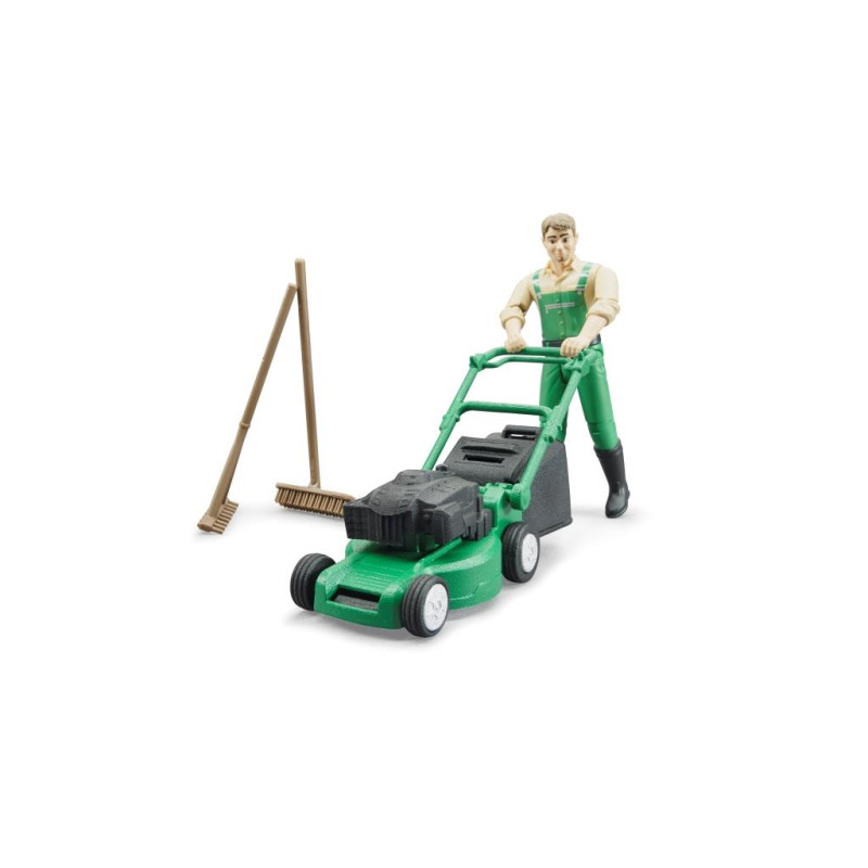 BWorld tuinman met grasmaaier BWorld tuinman met grasmaaier
