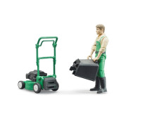 BWorld tuinman met grasmaaier BWorld tuinman met grasmaaier