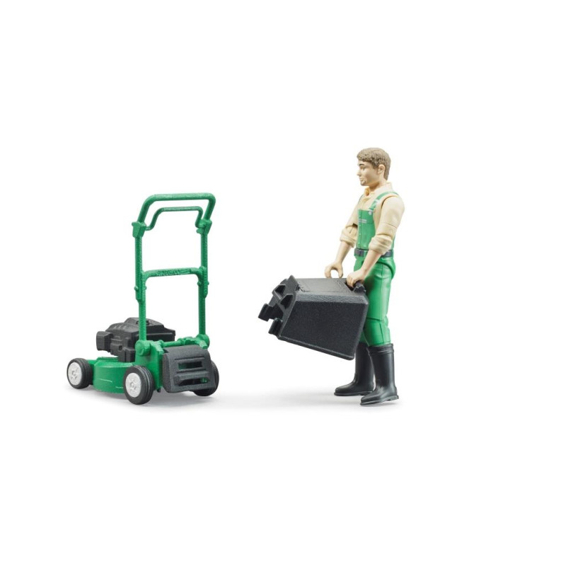 BWorld tuinman met grasmaaier BWorld tuinman met grasmaaier