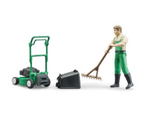 BWorld tuinman met grasmaaier BWorld tuinman met grasmaaier