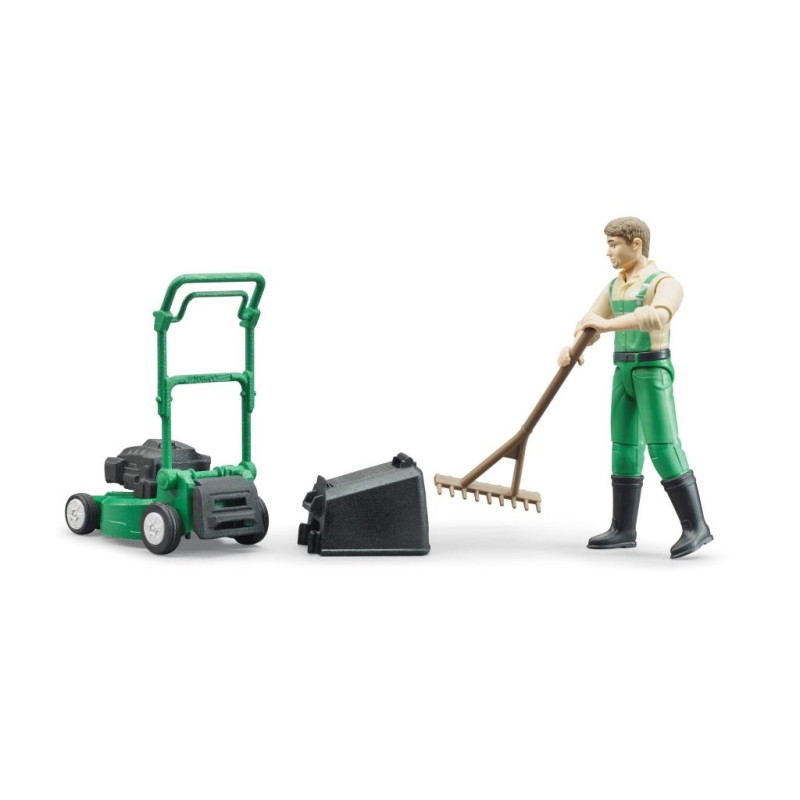 BWorld tuinman met grasmaaier BWorld tuinman met grasmaaier
