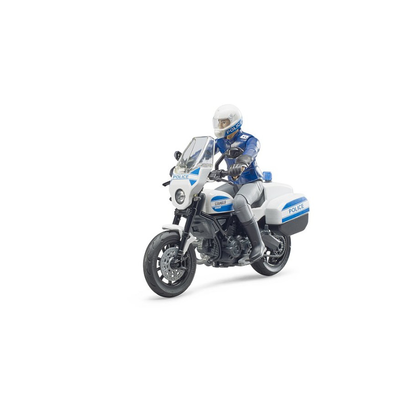 BWorld Scrambler Ducati politie + speelfiguur BWorld Scrambler Ducati politie + speelfiguur