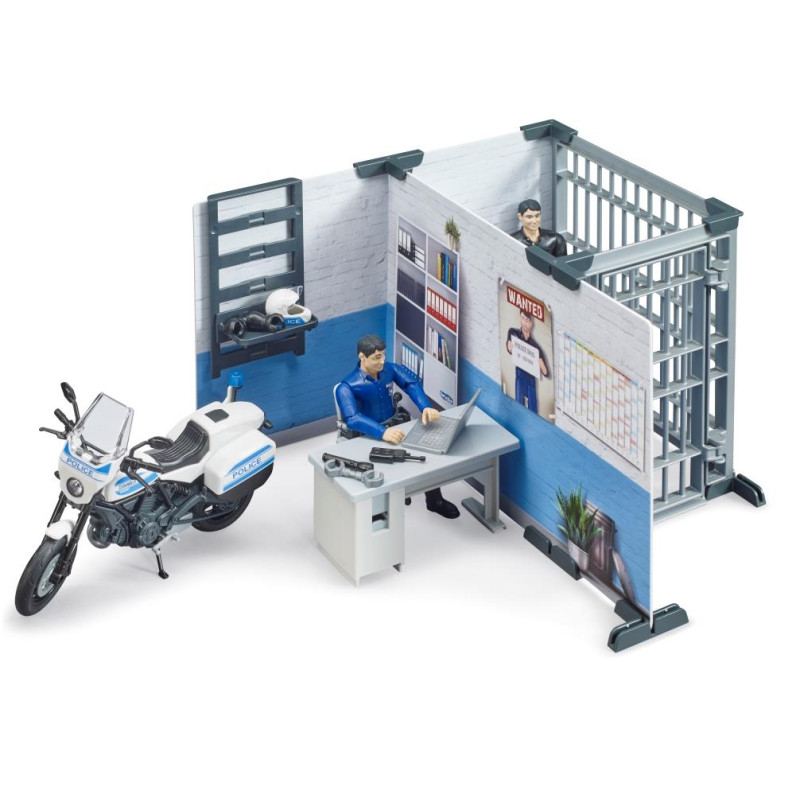 BWorld politiebureau met politiemotor BWorld politiebureau met politiemotor