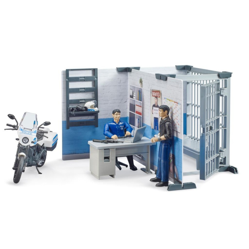 BWorld politiebureau met politiemotor BWorld politiebureau met politiemotor