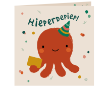 Kaart met envelop - Hieperdepiep octo