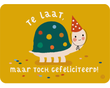 Postkaart Zee - Te laat