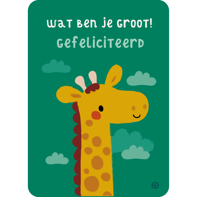 Postkaart Jungle - Wat ben je groot Postkaart Jungle - Wat ben je groot
