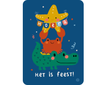 Postkaart Zee - Het is feest