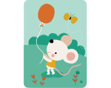 Postkaart Balloon mouse