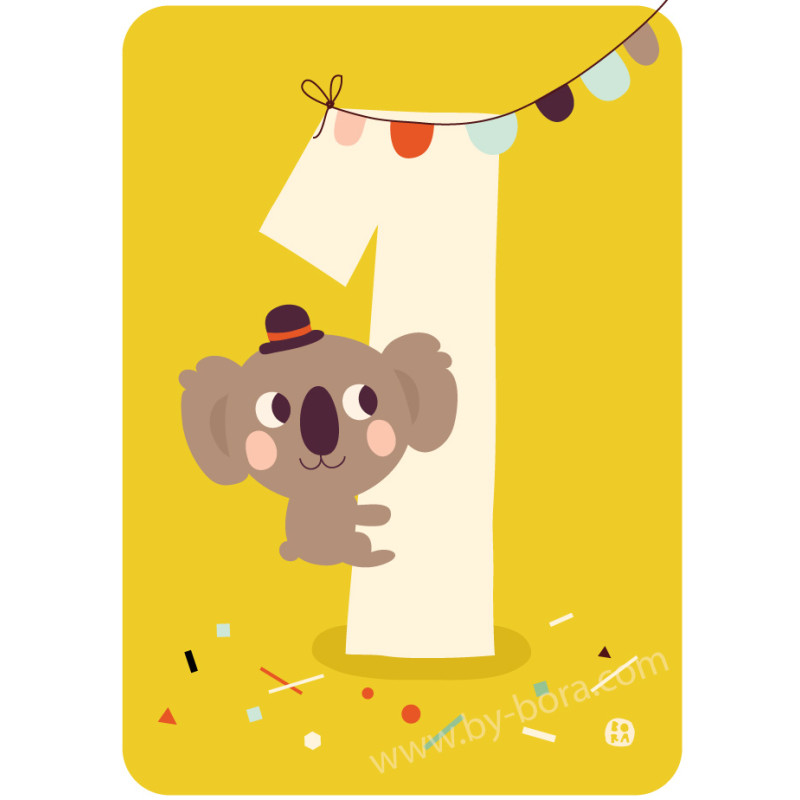 Kaart met envelop - 1 Koala Kaart met envelop - 1 Koala