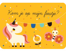Uitnodigingskaarten - Eenhoorn