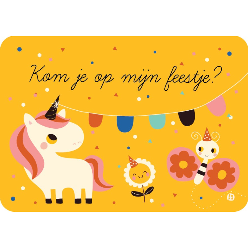 Uitnodigingskaarten - Eenhoorn Uitnodigingskaarten - Eenhoorn