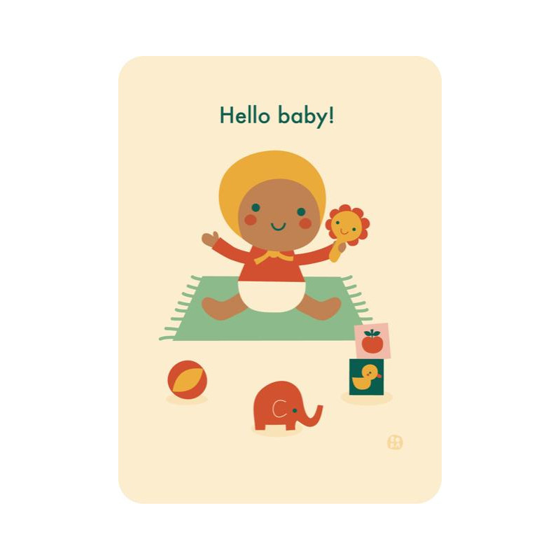 Postkaart Hello baby - Playing time Postkaart Hello baby - Playing time