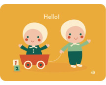 Postkaart Hello baby - Twins