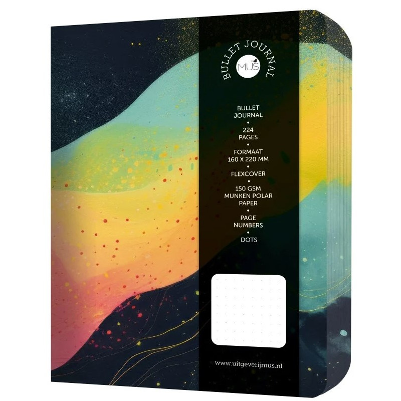 MUS Bullet Journal Yellow Wave