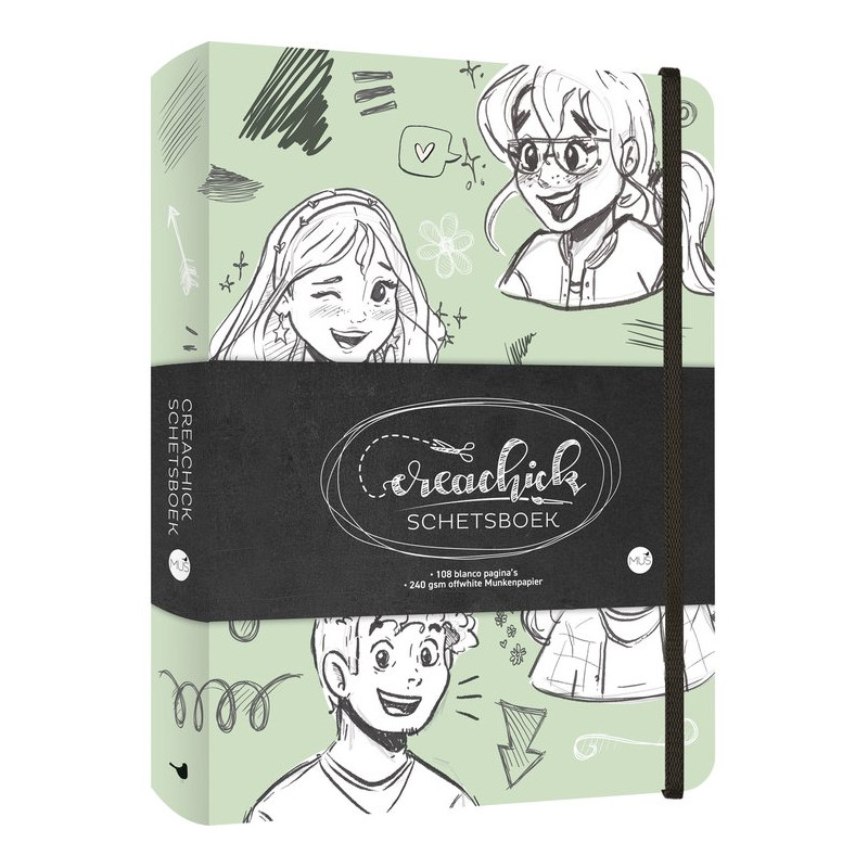 CreaChick Schetsboek Sage Green CreaChick Schetsboek Sage Green