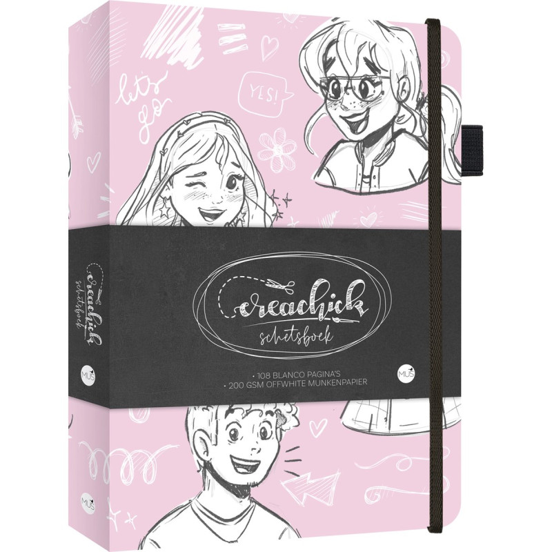 CreaChick Schetsboek Pink