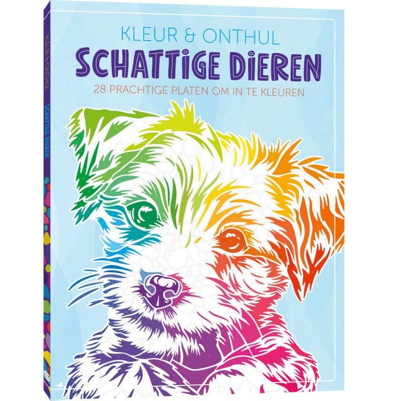 Kleur & Onthul: schattige dieren Kleur & Onthul: schattige dieren