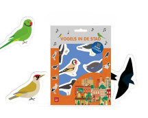 Raamstickers Vogels in de stad