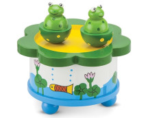 Muziekdraaidoosje kikker