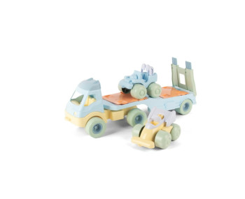 PASTEL set van oprijwagen met 2 auto's