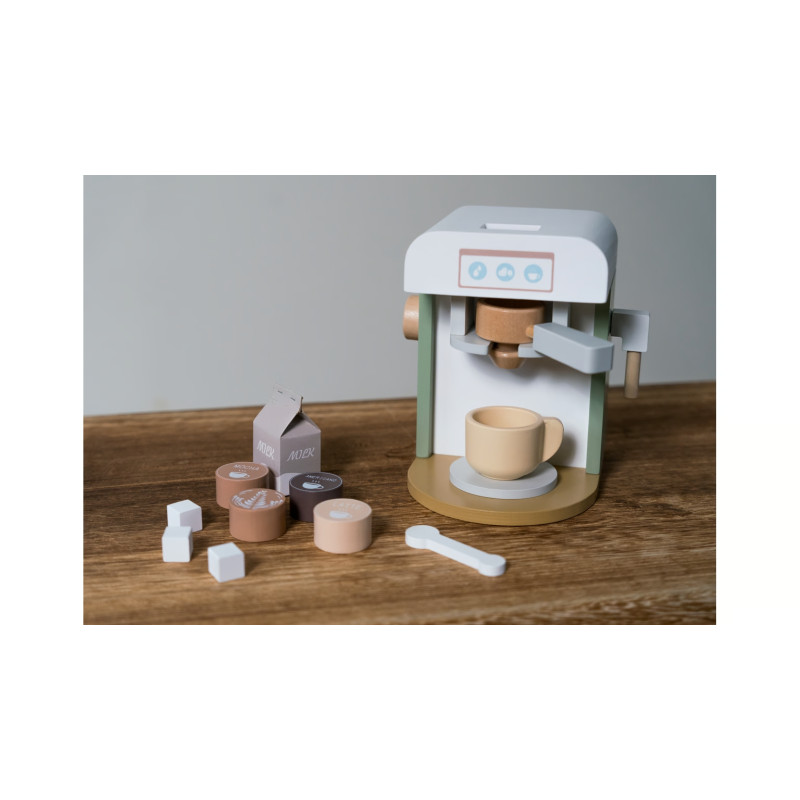 Houten koffiemachine XL 13-delig in doos Houten koffiemachine XL 13-delig in doos