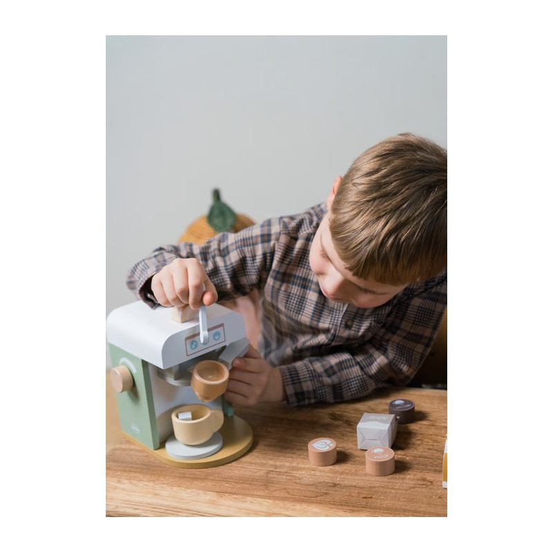 Houten koffiemachine XL 13-delig in doos Houten koffiemachine XL 13-delig in doos