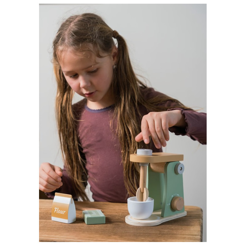 Houten mixer 5-delig in doos Houten mixer 5-delig in doos