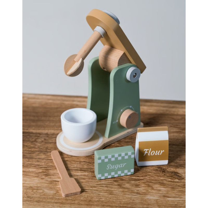 Houten mixer 5-delig in doos Houten mixer 5-delig in doos