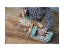 Houten gereedschapsbox 26-delig in doos Houten gereedschapsbox 26-delig in doos