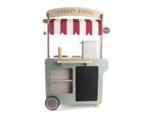 Houten streetfood kraam en keukentje